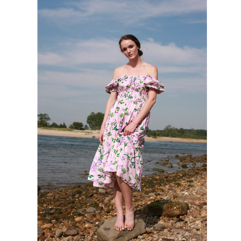 Thumbnail of Pink Garden Midi Dress image