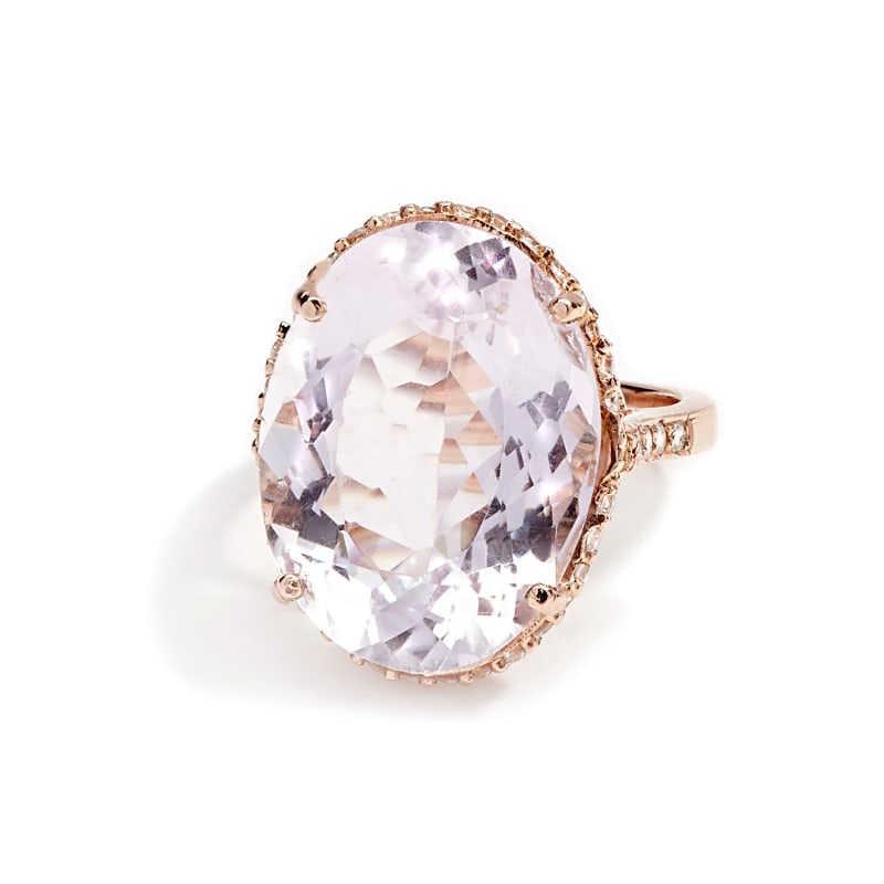 Morganite Cocktail Ring Kaizarin Wolf Badger