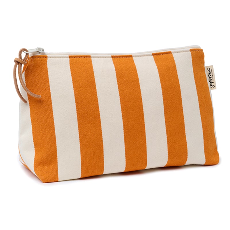 Thumbnail of Nora Stripe Sevilla Orange Wash Bag L image