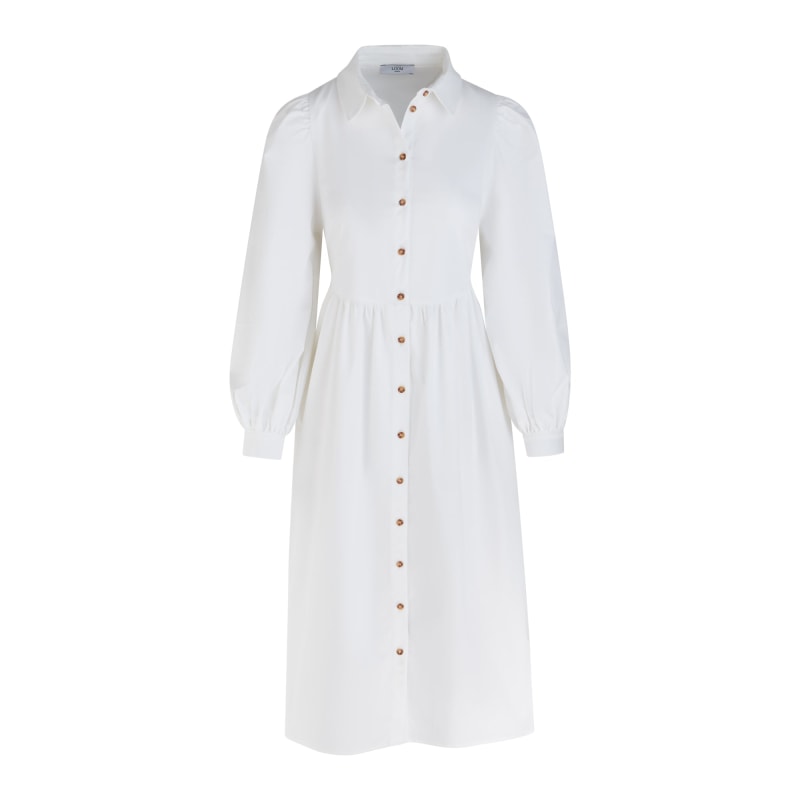 Thumbnail of Shirt Dress Midi Nora White image