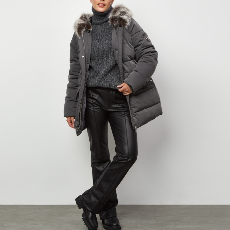 Thumbnail of Nordic Faux Fur Parka Jacket - Grey image