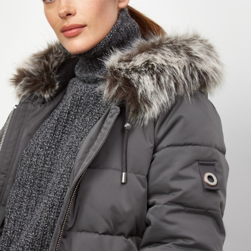 Thumbnail of Nordic Faux Fur Parka Jacket - Grey image