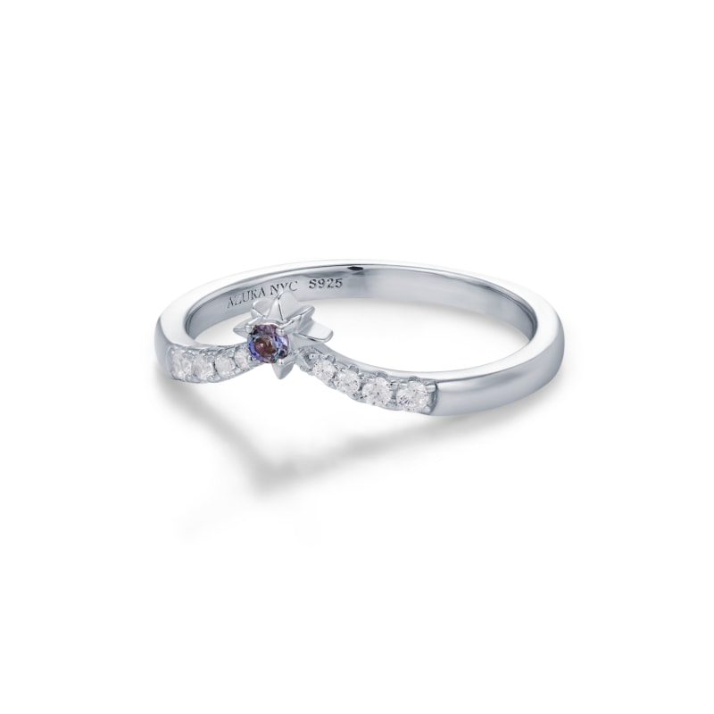 Thumbnail of North Star Alexandrite Ring White Gold Vermeil image