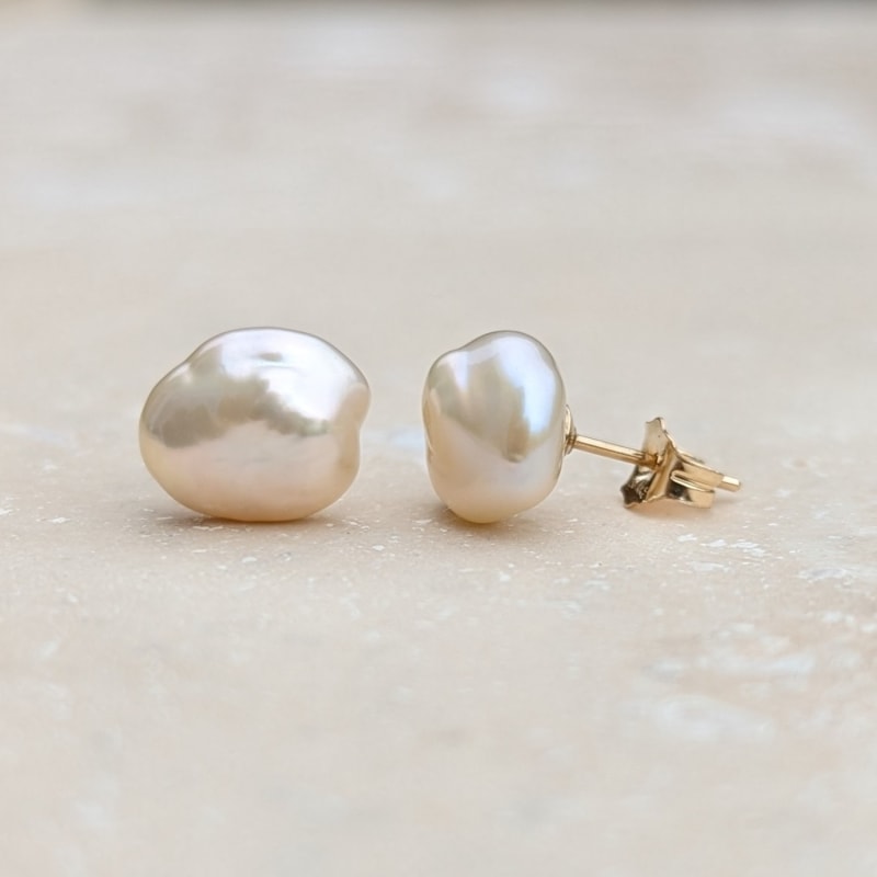 Thumbnail of Nova Large Baroque Pearl Drop Sterling Silver Earrings image