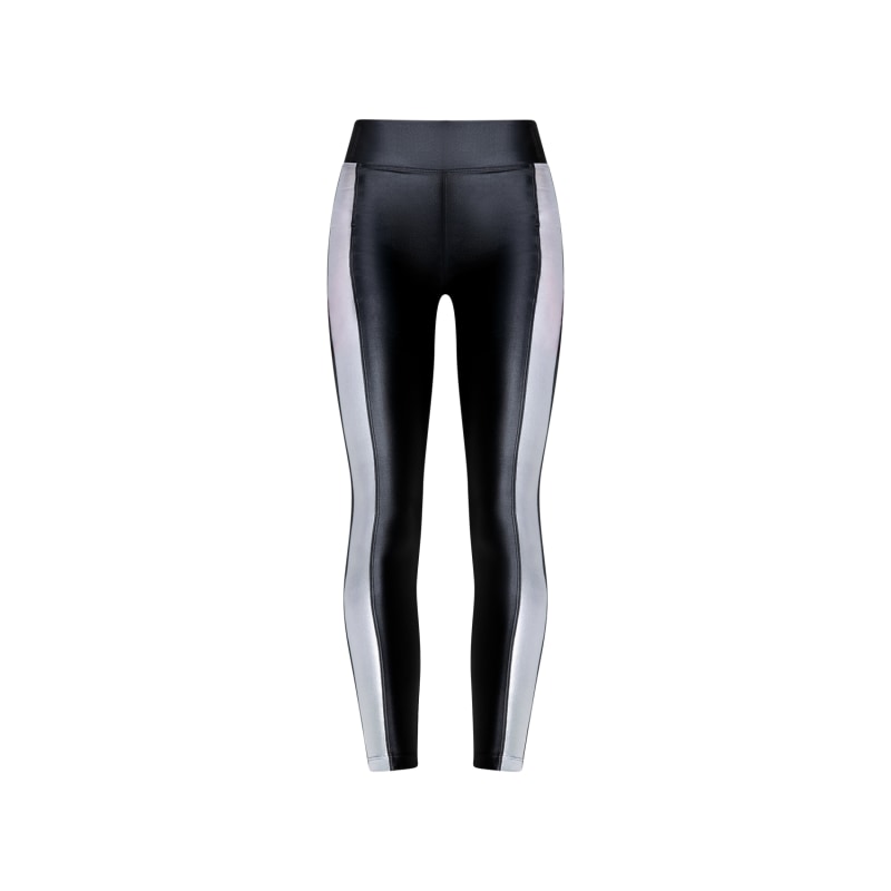 Black leggings with silver stripe clearance