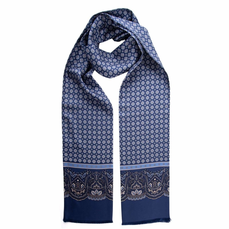 Elizabetta Amalfi - Long Silk Scarf - Blue