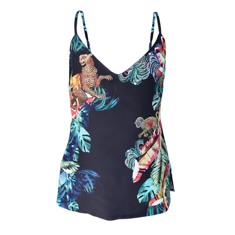 Thumbnail of Silk Camisole - Jungle Print image