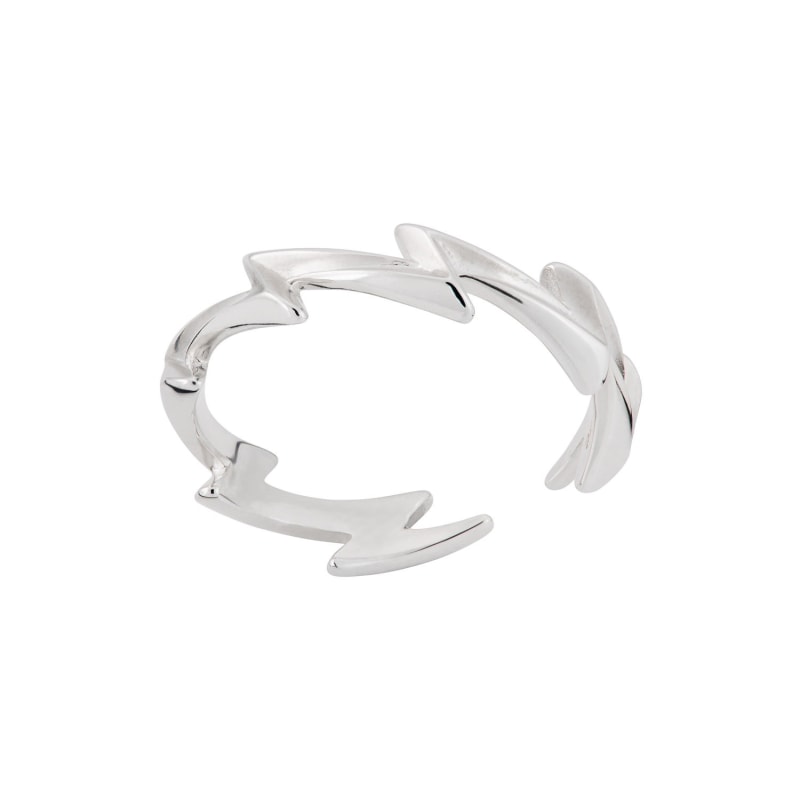 Thumbnail of Silver Lightning Bolt Stacking Ring image