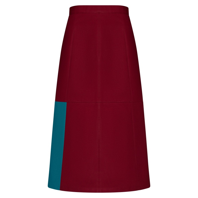 Thumbnail of A line Huberta Skirt Maroon In Organic Cotton image