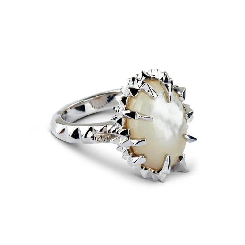 Thumbnail of Ivory Mother Of Pearl Ring Silver image