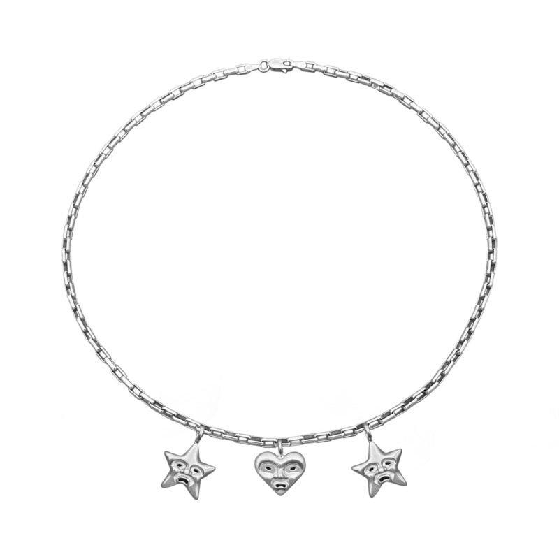 Thumbnail of Silver Star And Heart Choker image