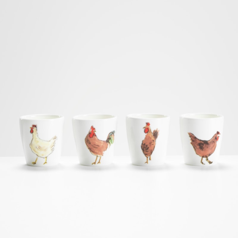 Thumbnail of Chickens Set Of 4 Egg Cups image