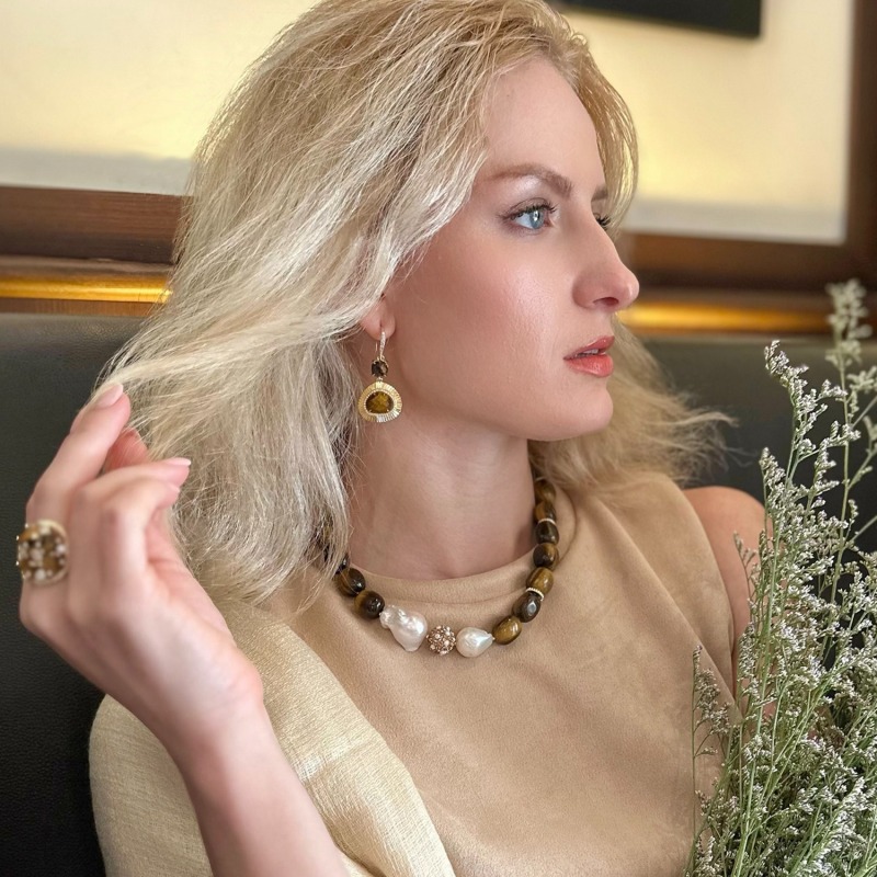 Baroque pearls necklace sales