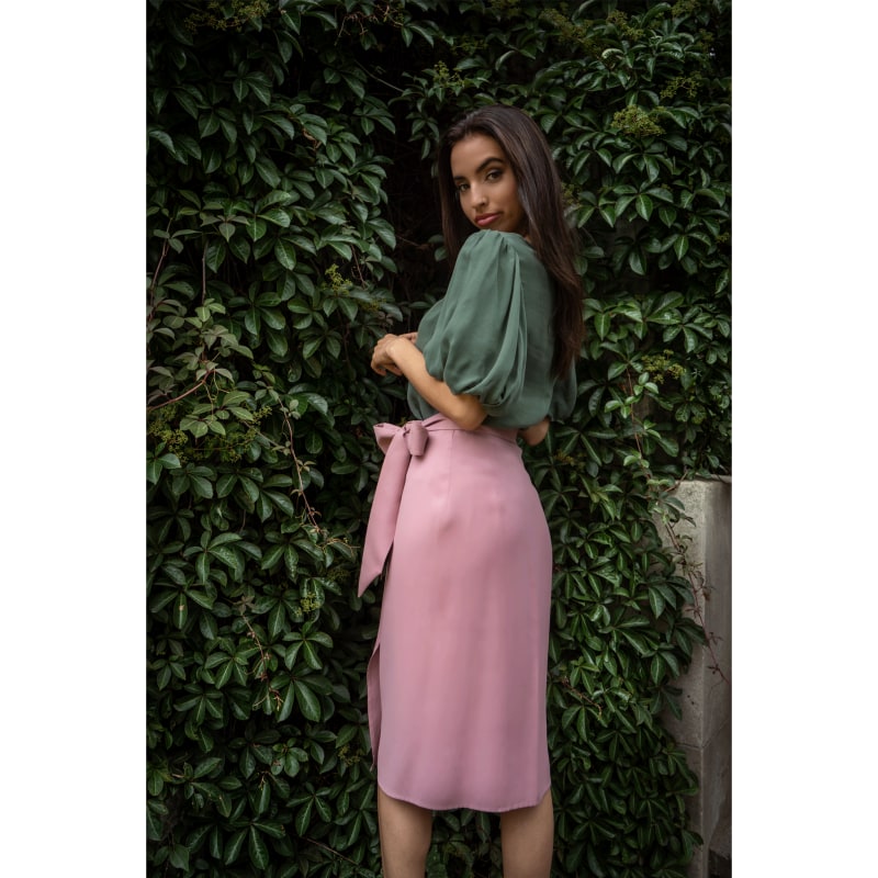 Thumbnail of Bow Tie Wrap Skirt (Pink & Purple) image