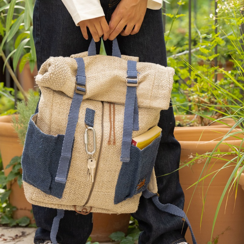 Thumbnail of Nuptse Backpack Natural And Indigo image