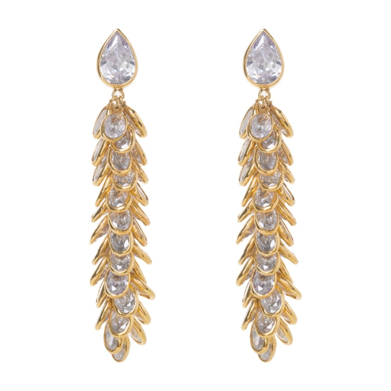 Thumbnail of Gold Vermeil Crystal Long Drops image