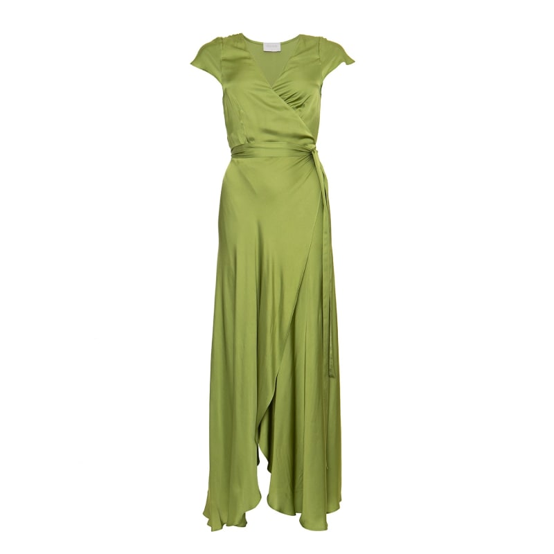 Thumbnail of Doris Wrapdress In Olive image