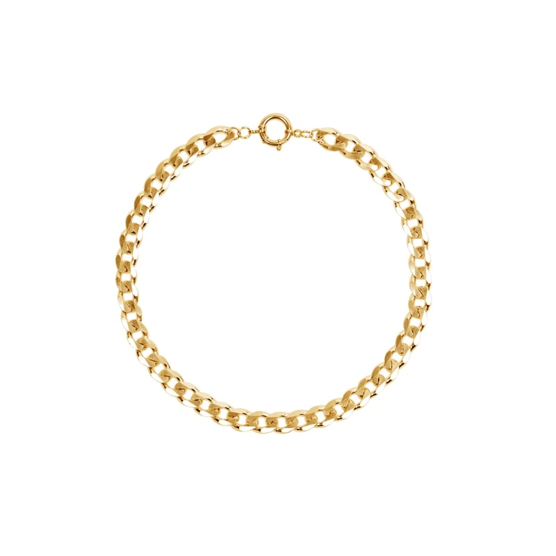 Thumbnail of 22K Vermeil Classic Cuban Flat Curb Chain Necklace Gold image