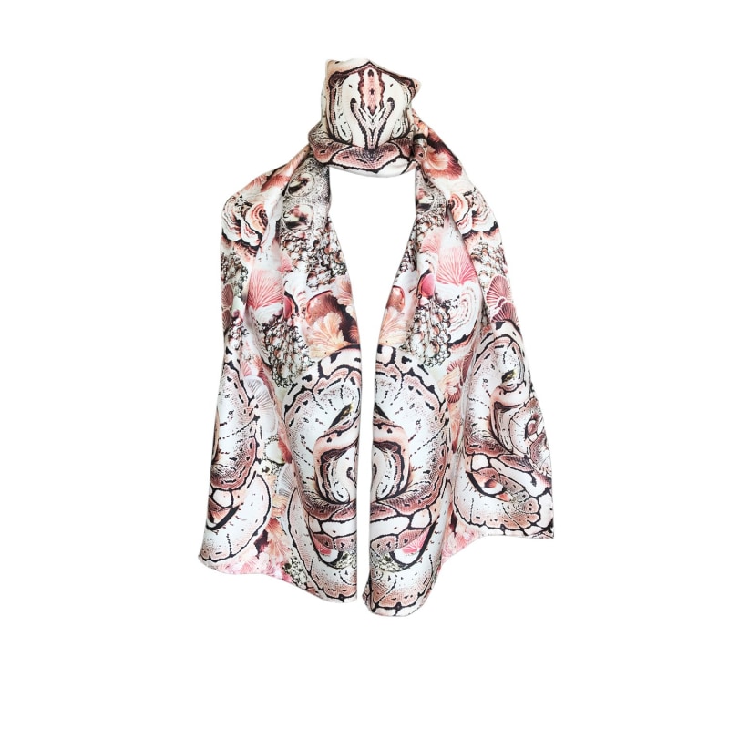 Thumbnail of Snakes & Coral Small Silk Scarf image