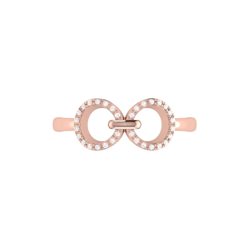 Thumbnail of Binoculars Ring In 14 Kt Rose Gold Vermeil On Sterling Silver image