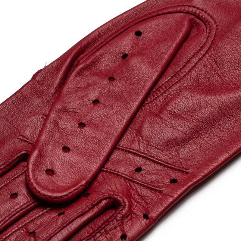 Thumbnail of Messina - Women's Leather Driving Gloves In Rosso image