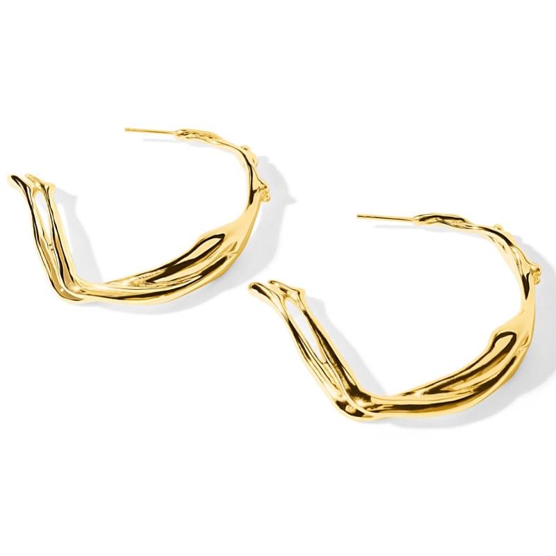 Thumbnail of Gold Scarlett Medium Hoops image