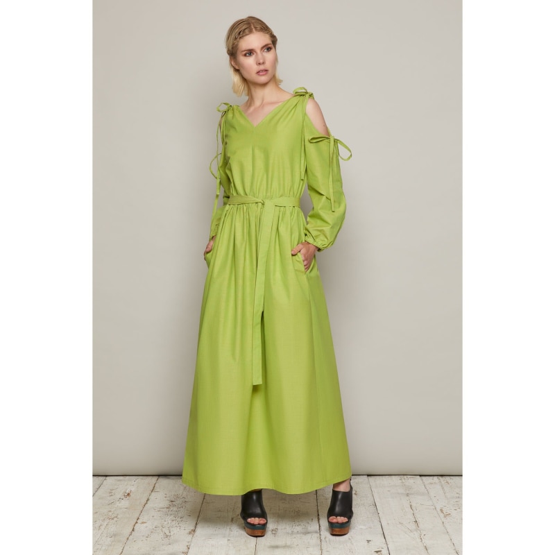 Thumbnail of Maxi Elisabet Dress In Lime Green image