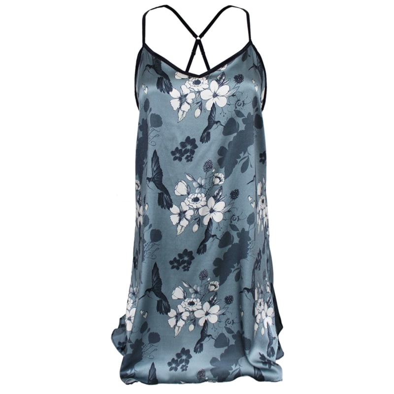 Thumbnail of Moonlight Mist Silk Slip - Blue image