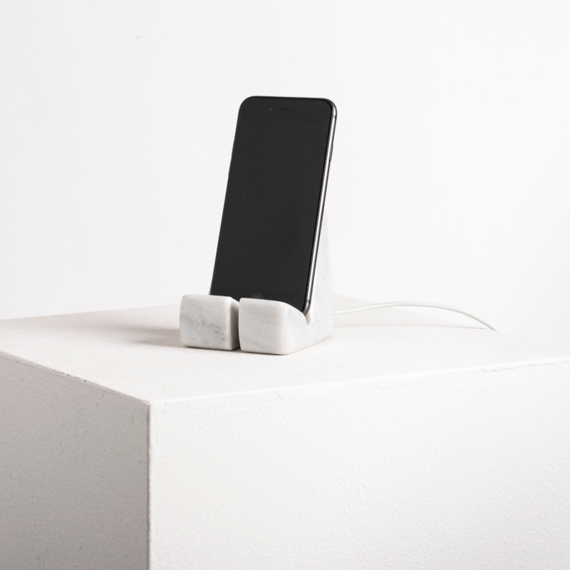 Thumbnail of Phone Holder - White Marble image