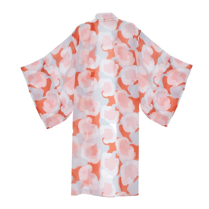 Thumbnail of Flower Kimono In Coral image