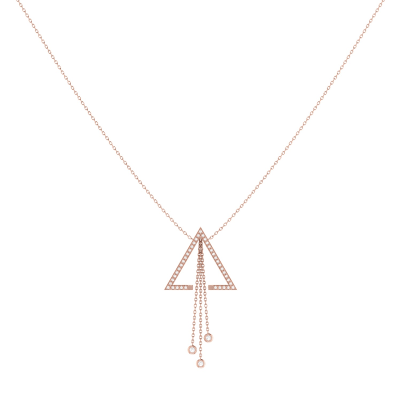 Thumbnail of Skyline Lariat Necklace In 14 Kt Rose Gold Vermeil On Sterling Silver image