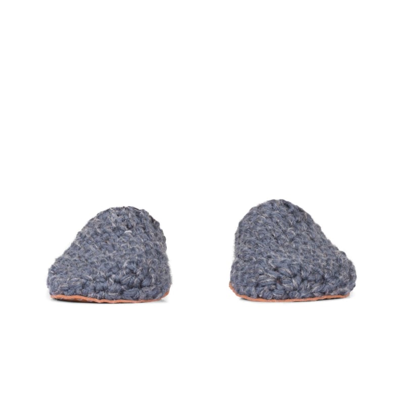 Thumbnail of Handmade Bamboo Wool Slippers In Charcoal Gray image