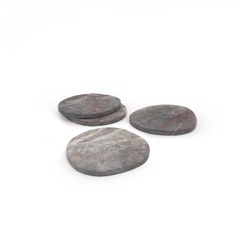 Thumbnail of Pebbles Coasters Set - Grey Marble image