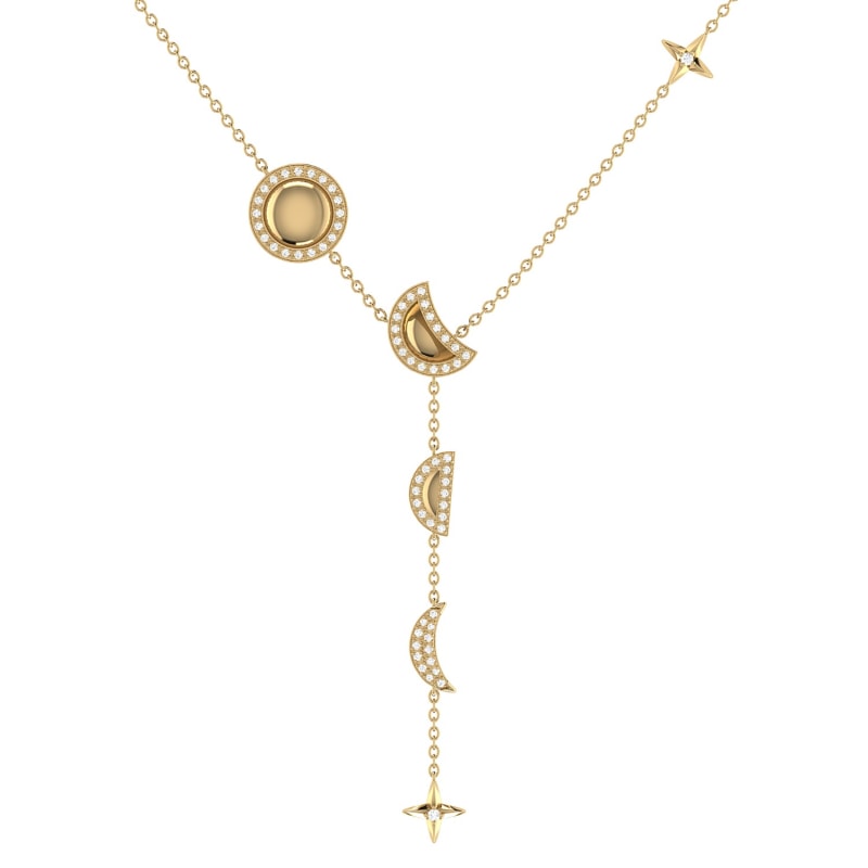 Thumbnail of Moon Stages Necklace In 14 Kt Yellow Gold Vermeil On Sterling Silver image