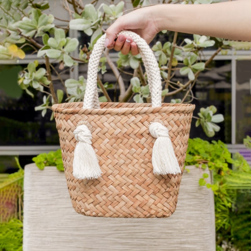 Tote Bag with Braided Handles