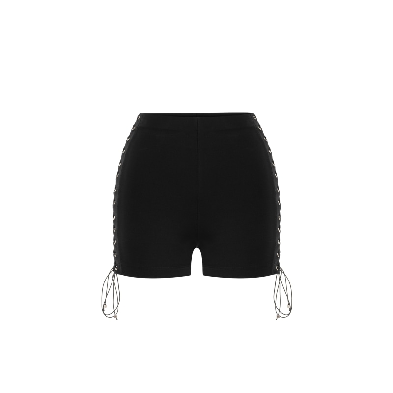 Lace up biker shorts sales