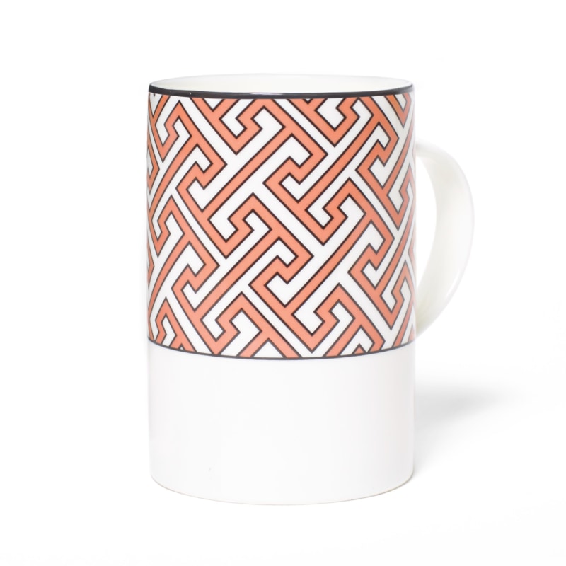 Thumbnail of Maze Maxi Coral & White Mug image