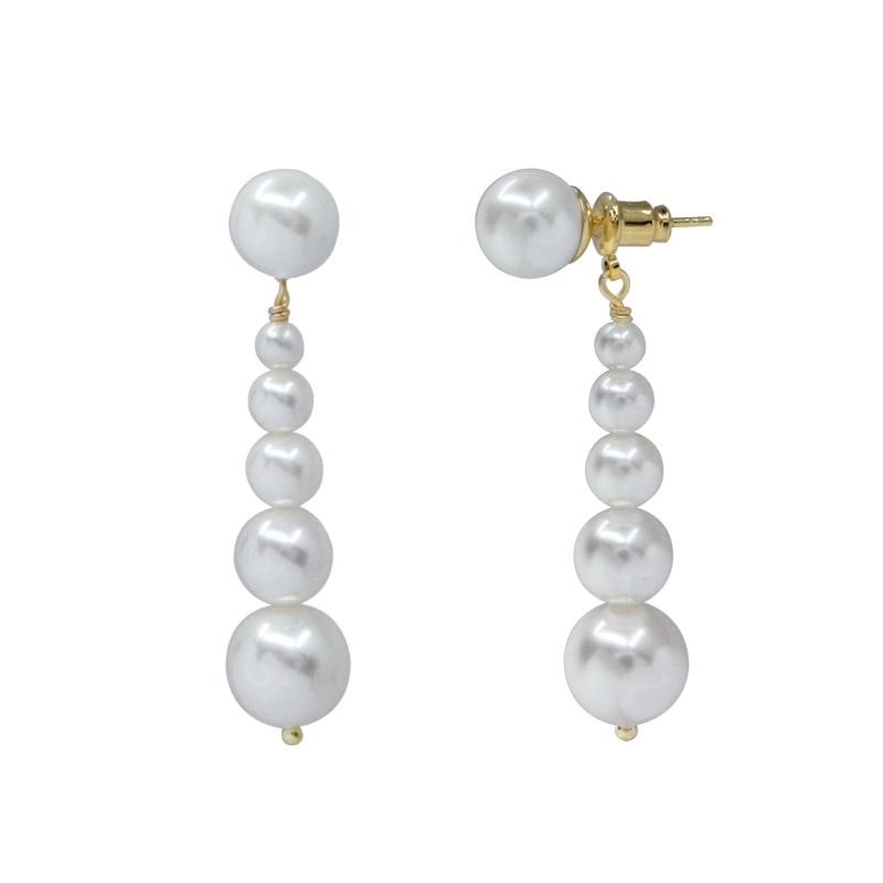 Heartfelt Pearl String Earrings, Ninemoo