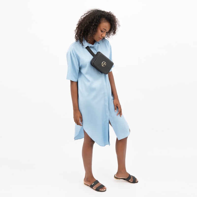 Thumbnail of Seville Tencel Oversized Midi Dress In Sommerhus Blue image