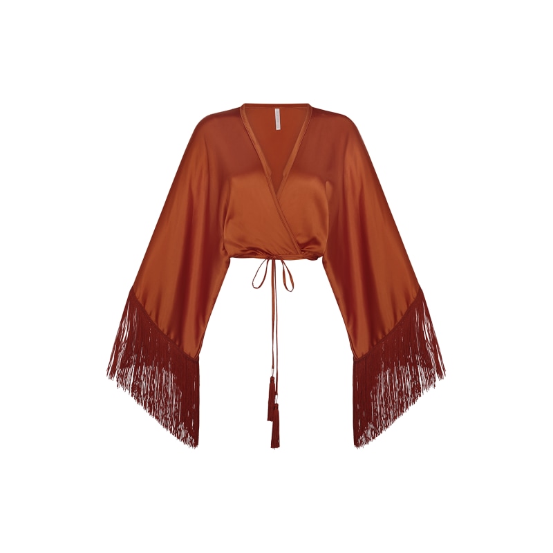 Thumbnail of Ocre Wrap Blouse image