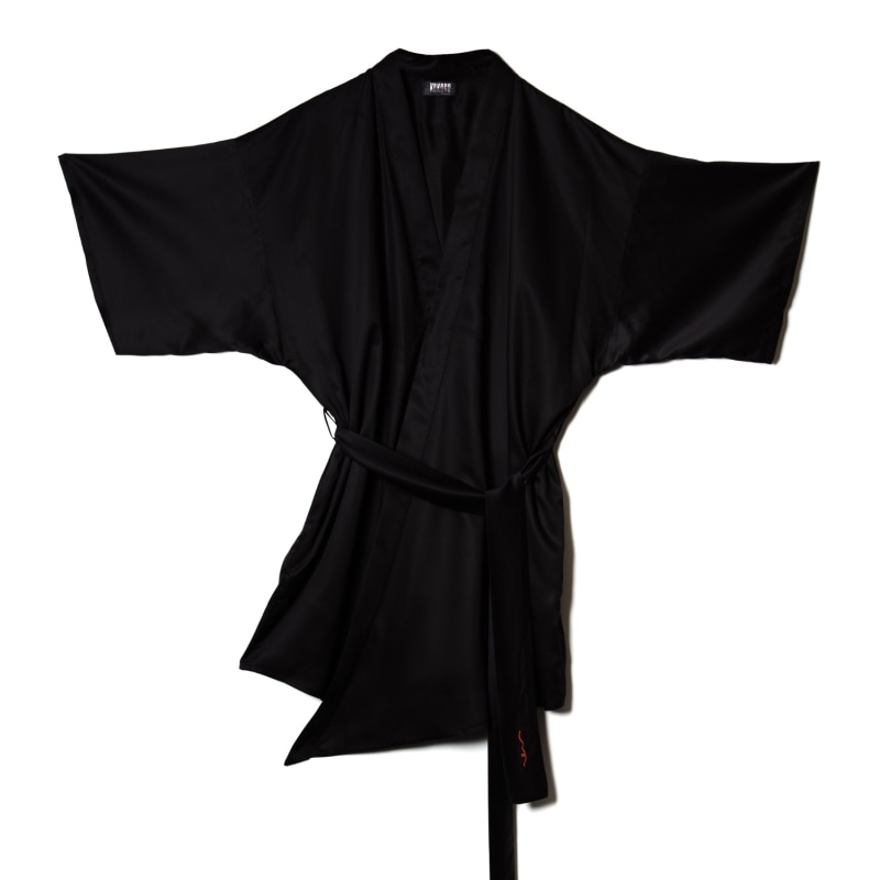 Thumbnail of Vegan Silk Bamboo Kimono Black image