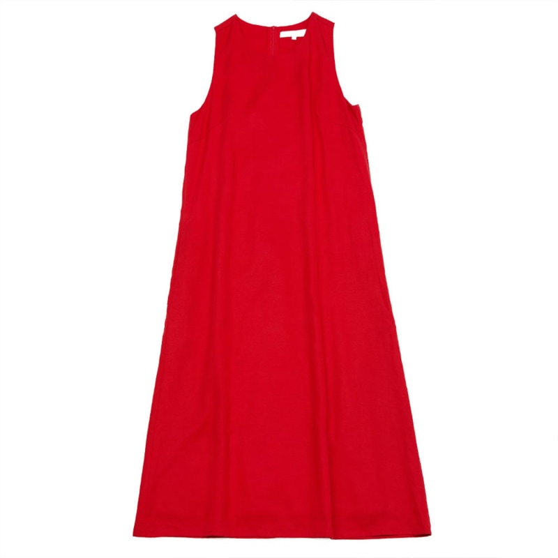 Thumbnail of Odette Tencel™ Midi Dress In Crimson Red image