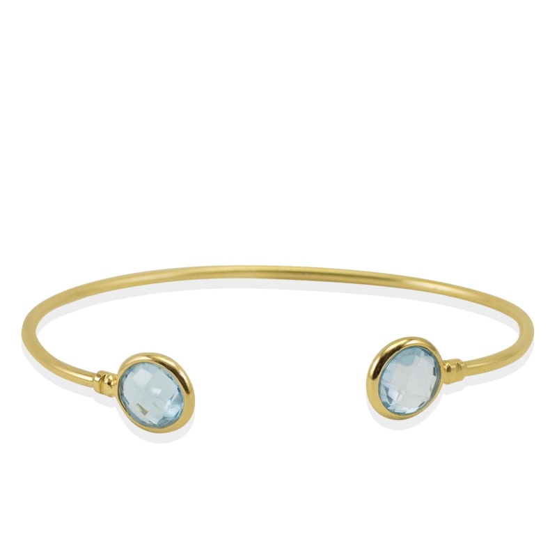 Thumbnail of Brio Sky Blue Topaz Gold Vermeil Cuff Bracelet image