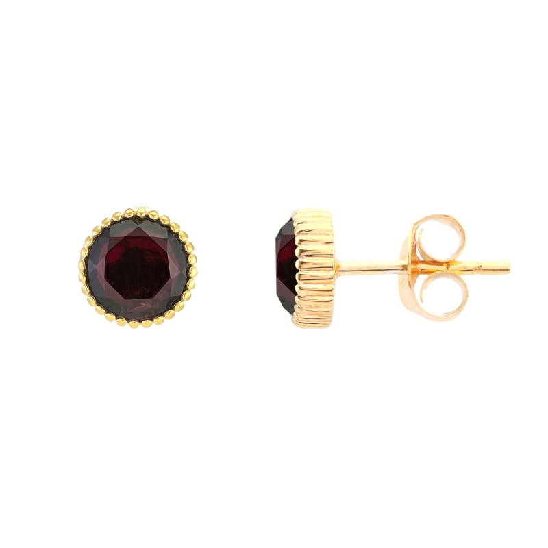 Thumbnail of Barcelona January Garnet Birthstone Stud Earrings image