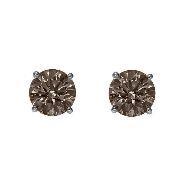 Smoky quartz stud earrings clearance
