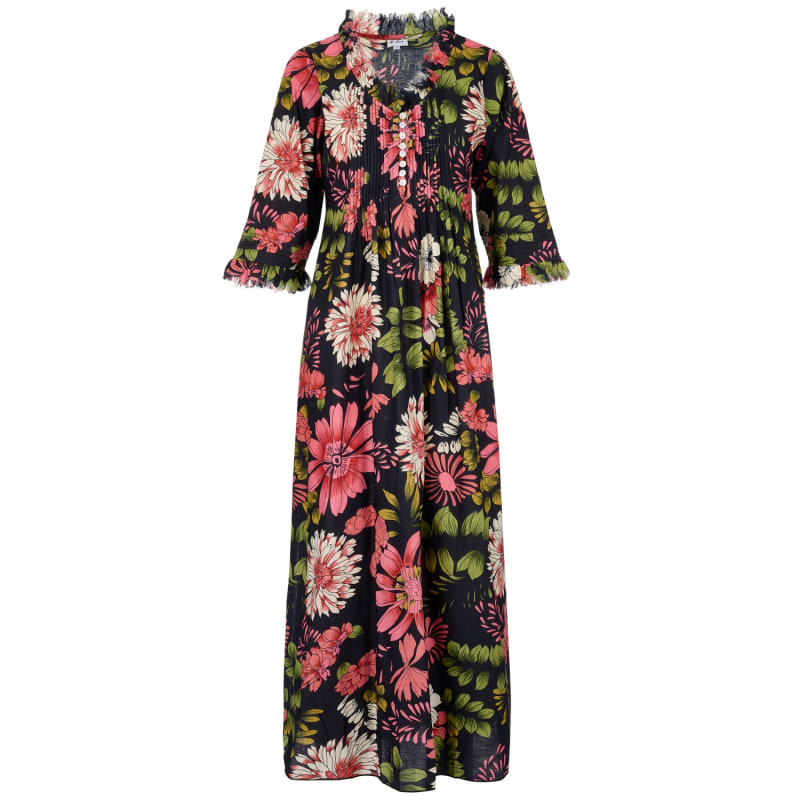 Thumbnail of Cotton Annabel Maxi Dress In Black Floral image