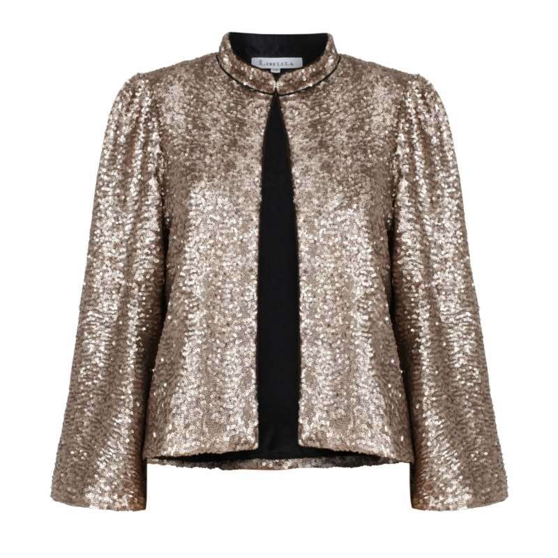 Thumbnail of Laura Jacket Soft Gold Sequins image