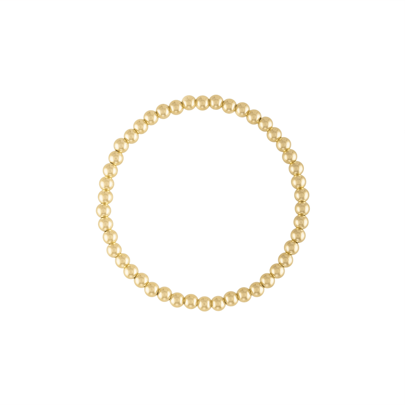 Thumbnail of 4MM Gold Bubble Bead Bracelet image