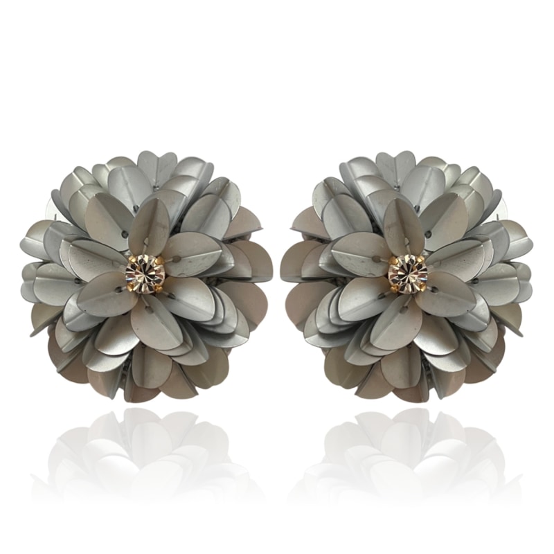 Thumbnail of Blossom Studs Satin Silver image