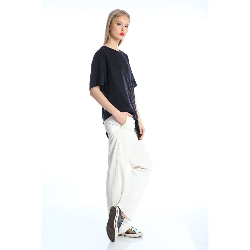 Thumbnail of White Whet Look Trousers image